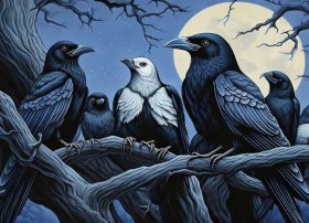 睡前故事大全之七只乌鸦 睡前故事大全之七只乌鸦图片
