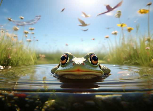 儿童故事井底之蛙住在浅井 少儿故事井底之蛙