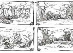 简笔画故事 连环画；4幅简笔画一个故事 连环画