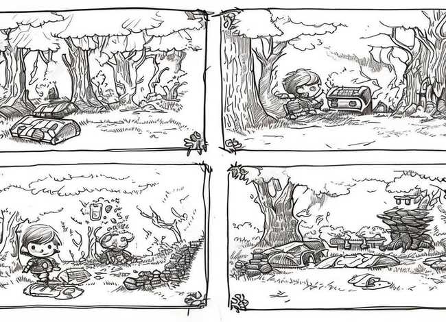 简笔画故事 连环画;4幅简笔画一个故事 连环画 简笔画故事 连环画;4幅简笔画一个故事 连环画