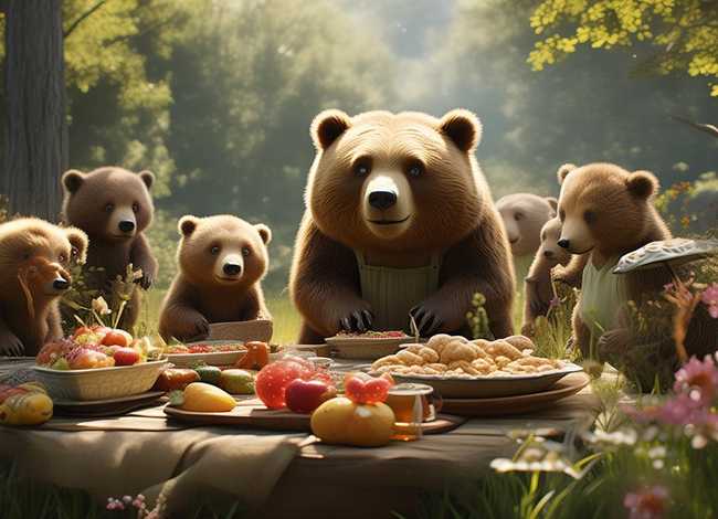 儿童故事熊妈妈请客的故事，幼儿故事熊妈妈请客