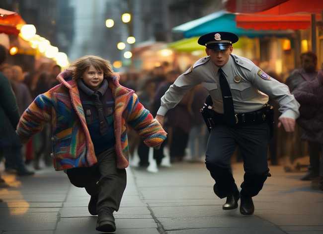 小警察逃脱儿童故事有声读，少儿故事警察抓小偷