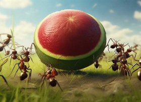 蚂蚁吃西瓜故事，蚂蚁吃西瓜这个故事怎么写