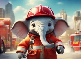 儿童故事小象当消防员的美学特质、小象当消防员的故事视频