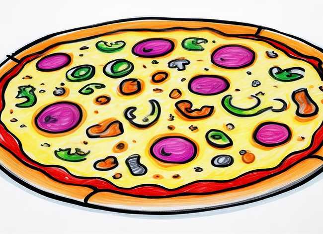 披萨儿童画 披萨儿童简笔画