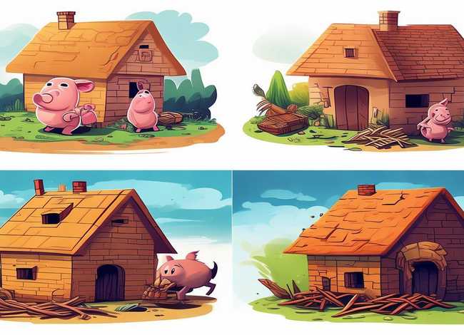 三只小猪儿童故事连环画（三只小猪故事连环画图片大全）