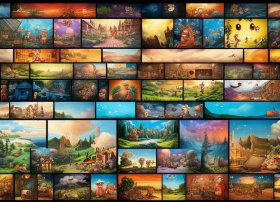 儿童故事连环画10张、少儿故事连环画