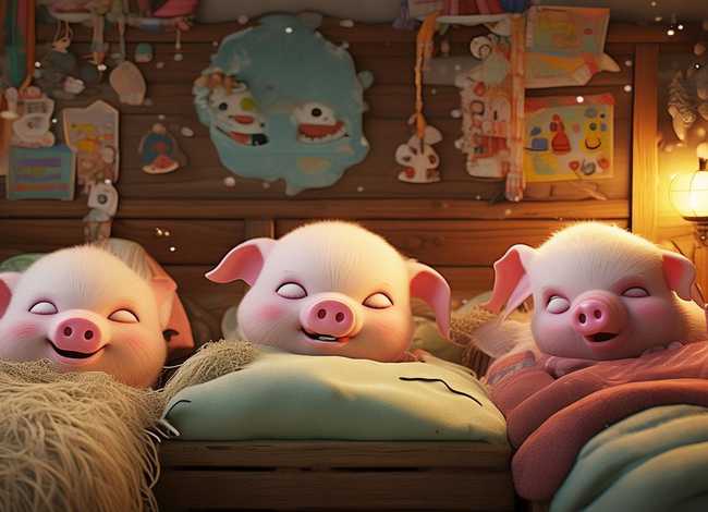 儿童睡前故事文字版三只小猪；睡前故事幼儿故事大全三只小猪文字版