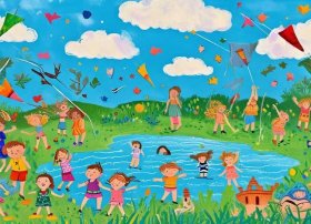 四年级儿童画图片大全、四年级儿童画图片大全夏天