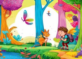 小学一年级儿童故事画，小学一年级故事绘画