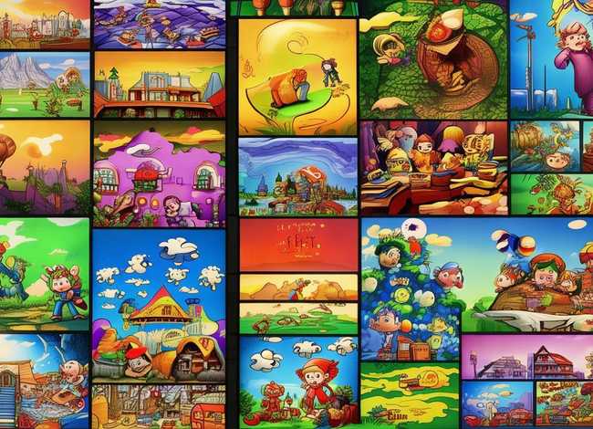 儿童故事连环画10张、少儿故事连环画