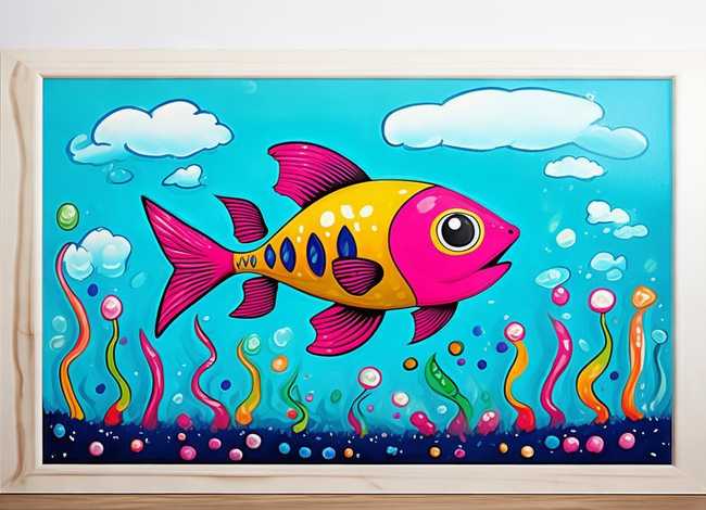 儿童画鱼简单 儿童画鱼简单挂画图片 儿童画鱼简单 儿童画鱼简单挂画图片