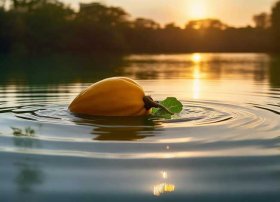 木瓜的故事 咕咚；咕咚其实就是木瓜掉进湖里的声音