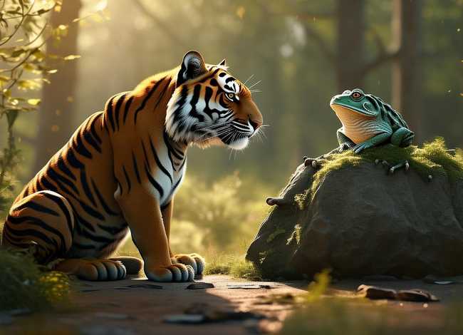 老虎和青蛙的故事启示（青蛙和老虎的故事视频）