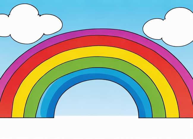 儿童彩虹简笔画涂色打印版(儿童彩虹简笔画涂色打印版大全) 儿童彩虹简笔画涂色打印版(儿童彩虹简笔画涂色打印版大全)