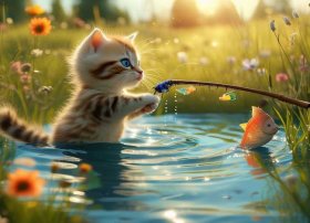 小猫钓鱼的故事视频动画（小猫钓鱼的故事视频动画版）