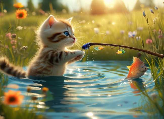 小猫钓鱼的故事视频动画（小猫钓鱼的故事视频动画版）