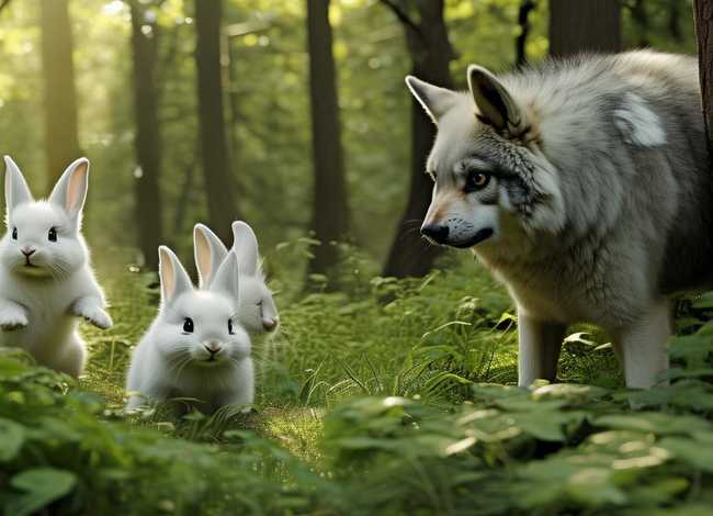 三只小白兔和大灰狼的故事、三只小白兔和大灰狼的故事作者是谁