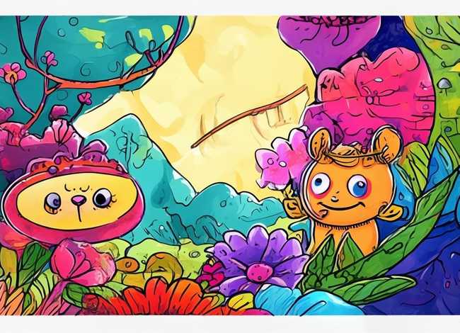 神话故事儿童画绘画作品；神话故事绘画作品简笔画