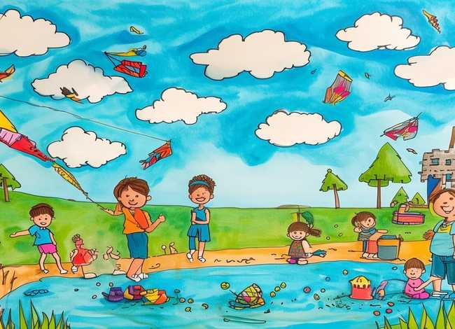 四年级儿童画图片大全、四年级儿童画图片大全夏天