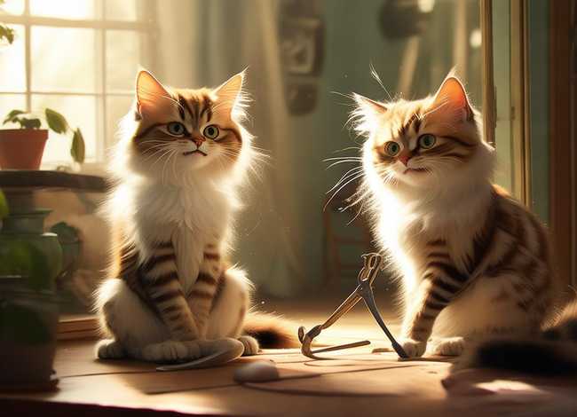 小猫刮胡子寓言故事；小猫刮胡子寓言故事图片