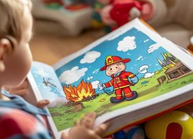 儿童故事消防员的时间；宝宝故事消防员的故事