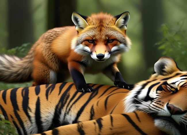 《狐假虎威》故事版本、《狐假虎威》故事版本图片