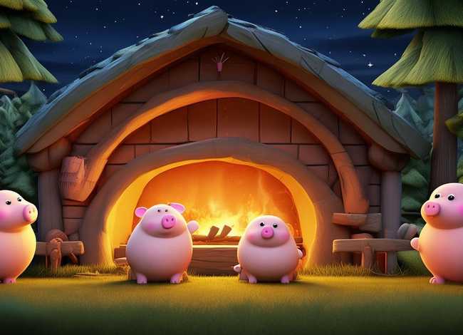 儿童童话睡前故事三只小猪，少儿睡前故事三只小猪