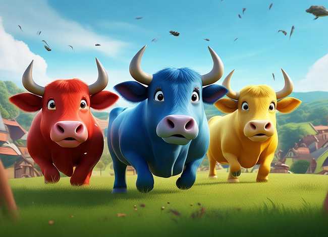 儿童故事三头公牛视频，三头公牛的故事视频直播