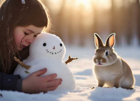 儿童故事雪孩子融化了，雪孩子融化了小兔会说什么