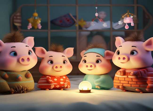 儿童睡前故事文字版三只小猪，睡前故事幼儿故事大全三只小猪文字版