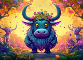 牛魔王儿童创意画，牛魔王儿童创意画图片