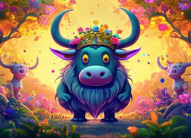 牛魔王儿童创意画，牛魔王儿童创意画图片