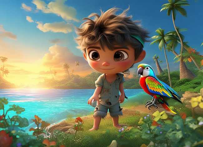 儿童故事荒岛奇遇记；荒岛奇遇记作文300字