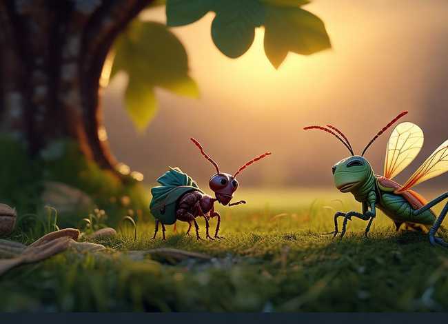 儿童故事蚂蚁和蚱蜢，睡前故事蚂蚁和蚱蜢