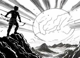 后羿射日连环画简笔画，后羿射日连环画简笔画可打印