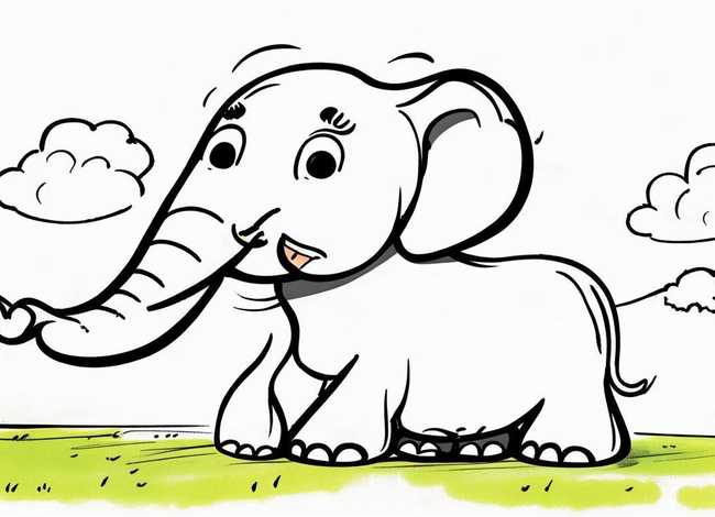 大象儿童画 大象儿童画简笔画