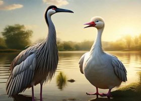鹤和鹅的故事、鹅和鹤的故事怎么概括