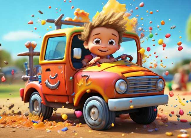 儿童搅拌车绘本故事；儿童搅拌车绘画