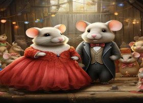 老鼠娶新娘绘本故事简笔画；老鼠娶新娘绘本故事简笔画怎么画