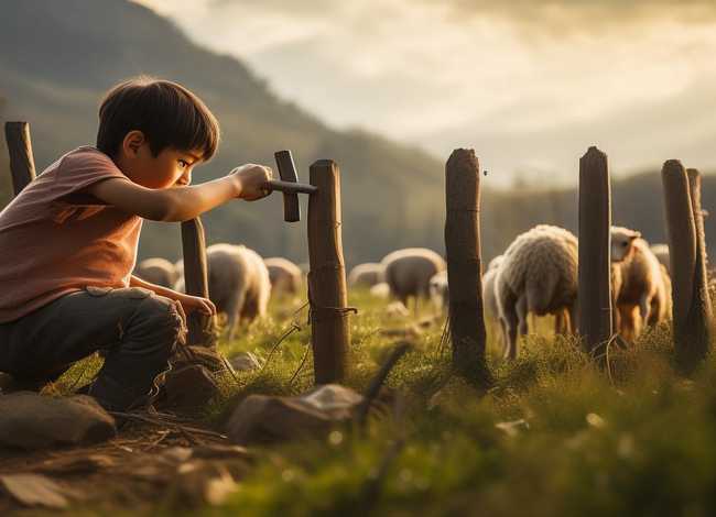 儿童故事亡羊补牢的故事带拼音，亡羊补牢的故事带拼音文字