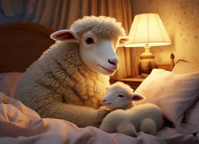 儿童睡前故事100字左右羊妈妈（小羊睡前故事文字）