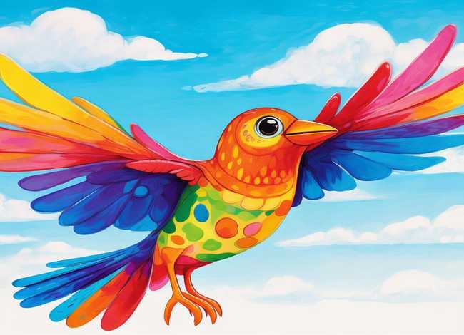 飞鸟儿童画图片 - 飞鸟儿童画图片简单