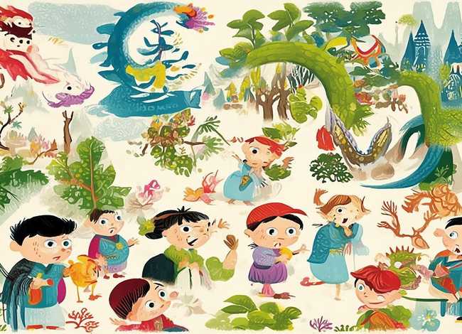 中国神话故事儿童画、中国神话故事集简笔画 中国神话故事儿童画、中国神话故事集简笔画