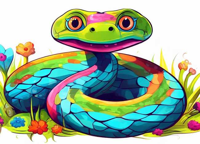 蟒蛇儿童画图片 - 儿童画的蟒蛇的图片 蟒蛇儿童画图片 - 儿童画的蟒蛇的图片