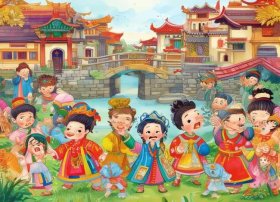 传统故事儿童画；中国传统文化故事儿童画