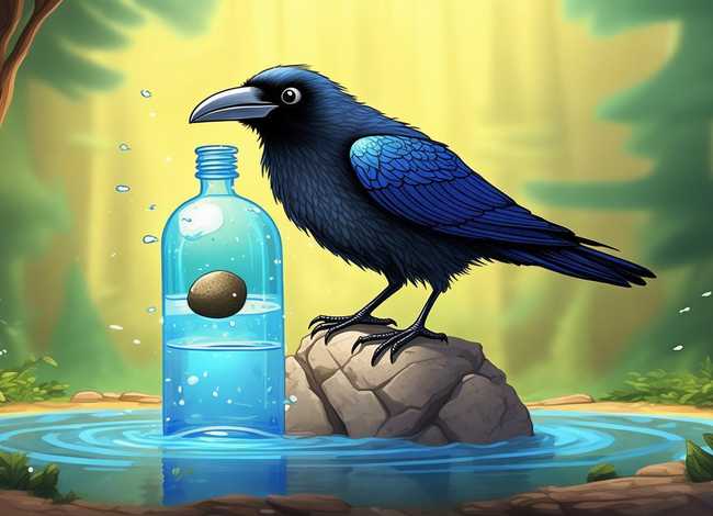 寓言故事四格连环画（寓言故事四格连环画乌鸦喝水）