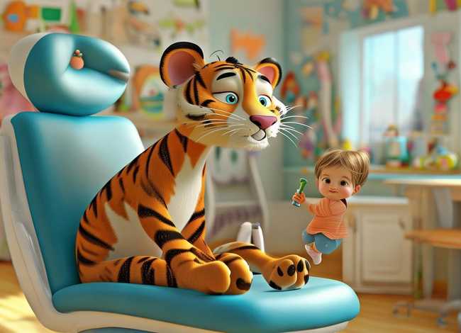 儿童故事老虎拔牙的故事图片（幼儿故事老虎拔牙4分钟的视频）