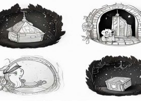 小故事连环画4幅图片简笔、小故事连环画4幅图片简笔画