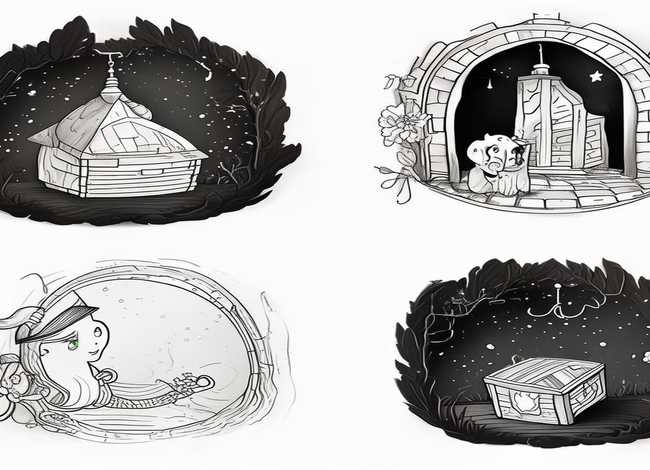 小故事连环画4幅图片简笔、小故事连环画4幅图片简笔画